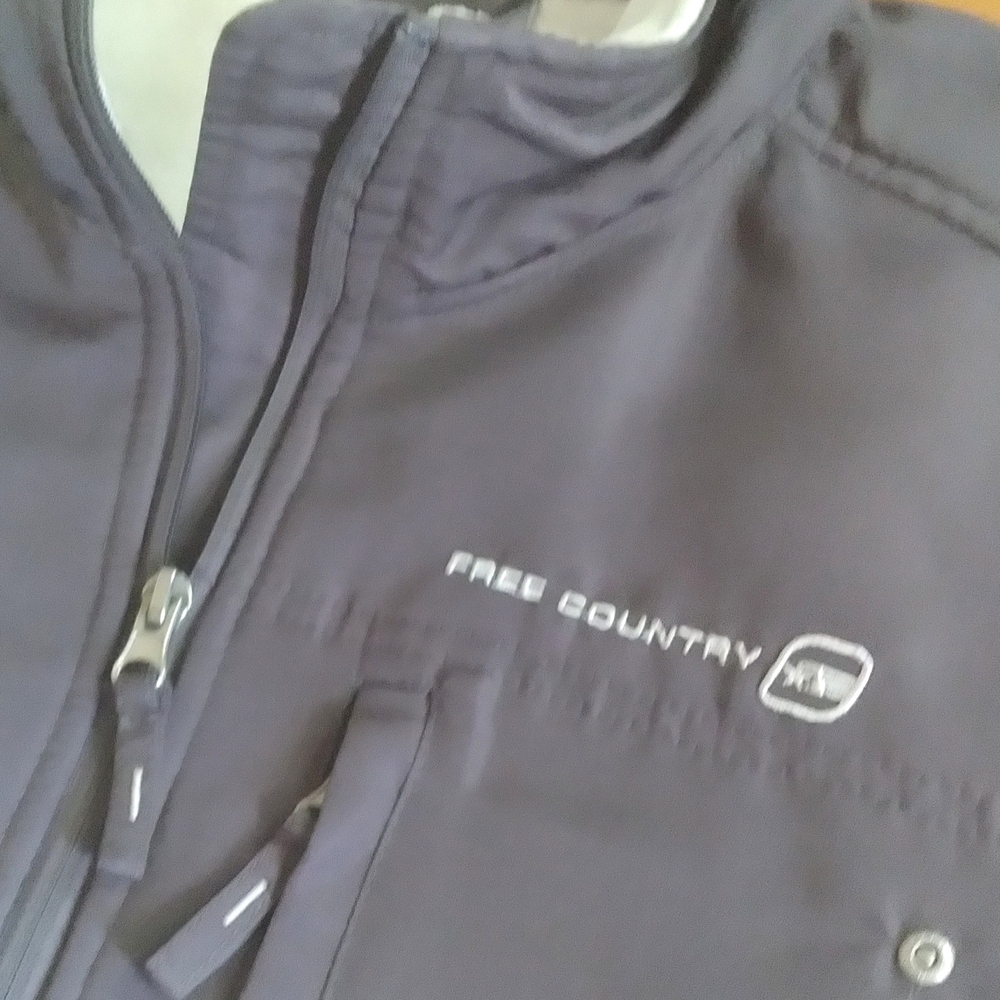 Free Country Men's Cream Gray Outdoors Fleece Soft Shell Gorpcore‎ Winter Jacket - Picture 4 of 12
